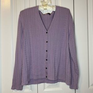 Nordstrom Lavender Knit Cardigan and Top Set